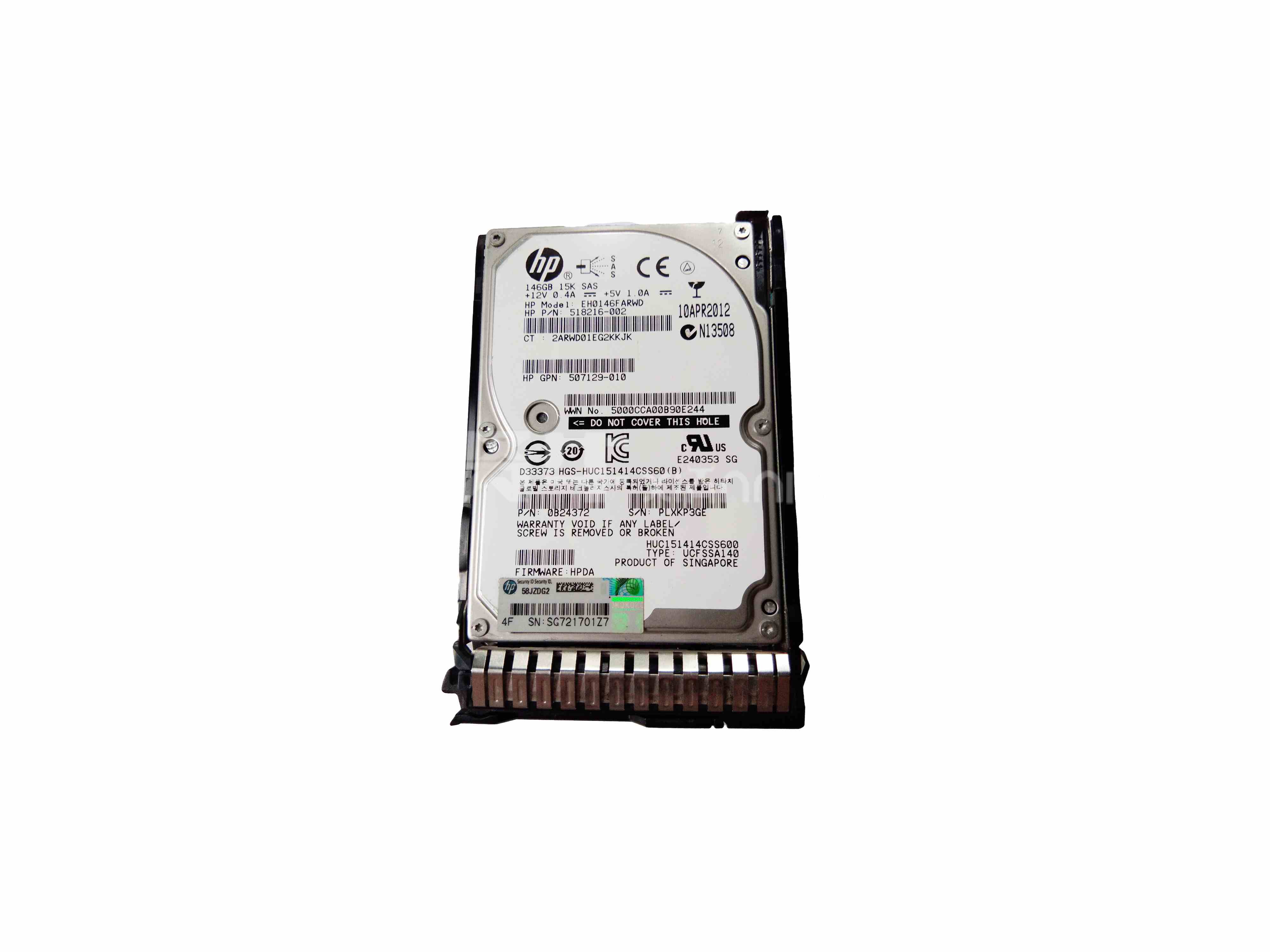 HP 146GB 15K 2.5 6G SAS 硬盘 EH0146FAWJB