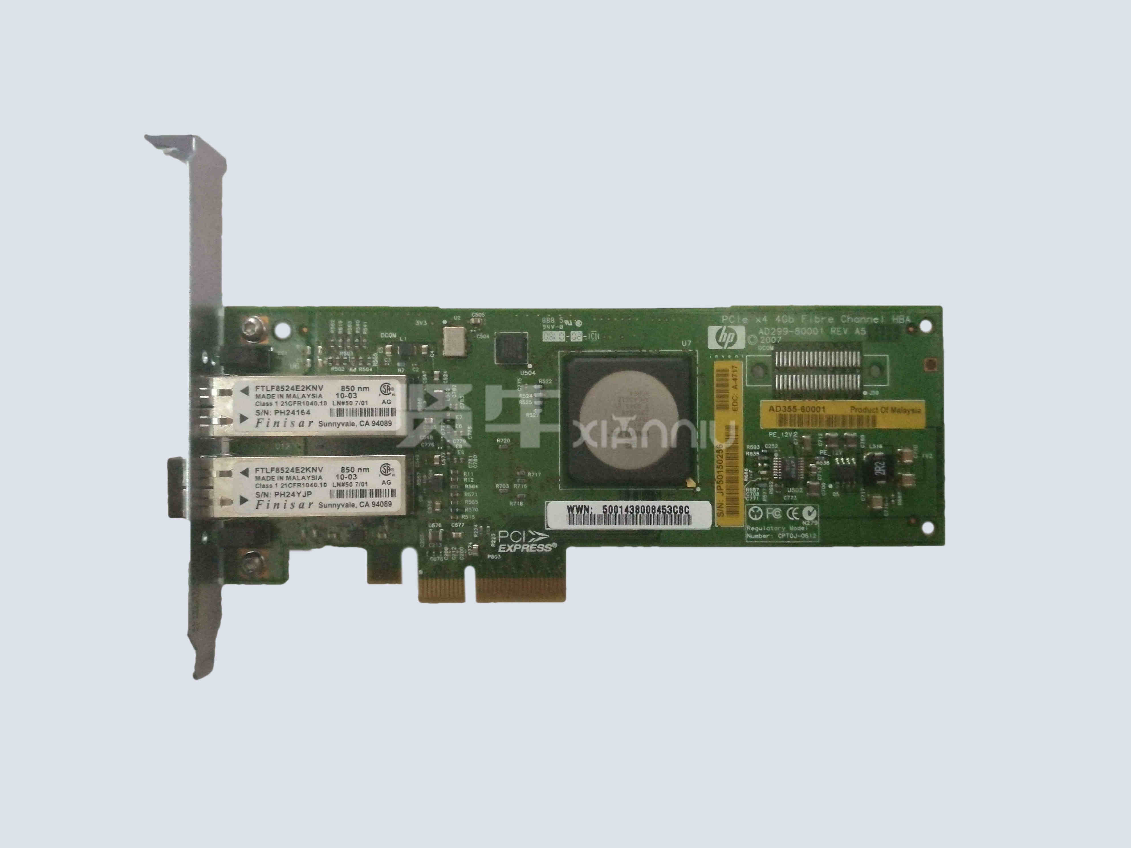 HP PCIE 4GB FHBA卡双口FC 光纤卡 AD355-60001