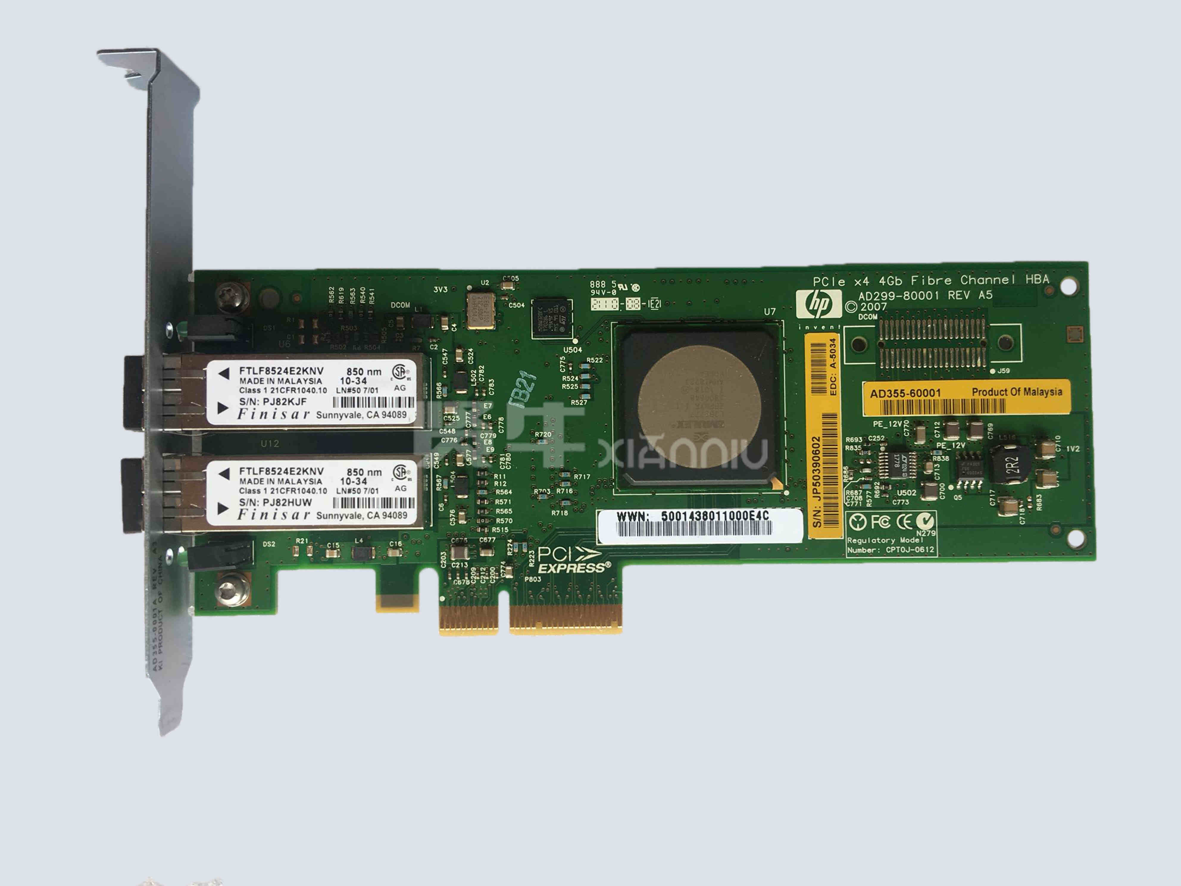 HP PCIE 4GB FHBA卡双口FC 光纤卡 AD355-60001